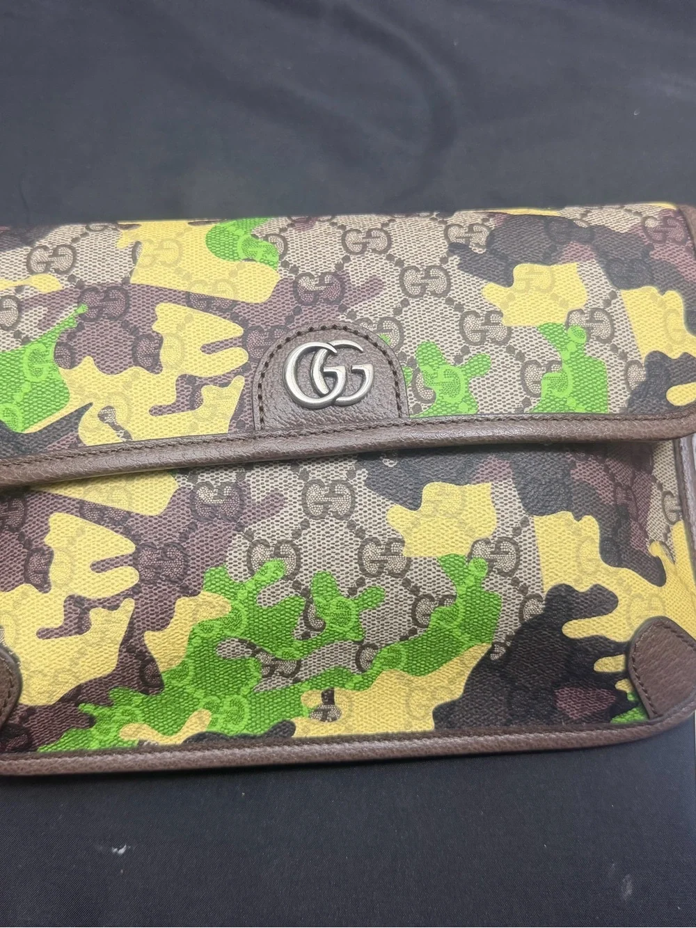 Gucci GG Supreme x camouflage belt bag